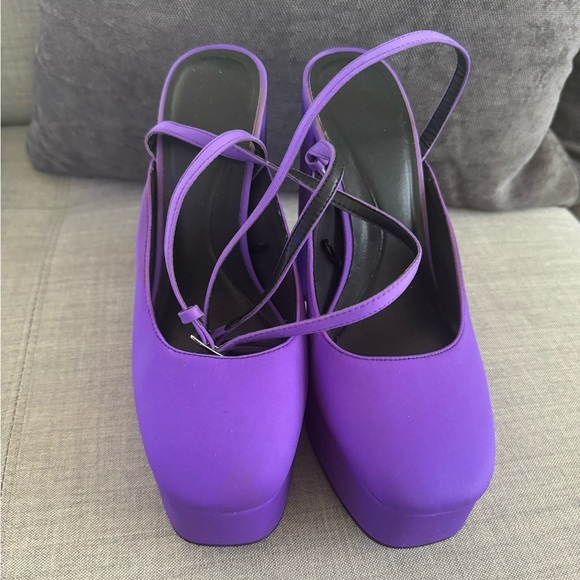 Zara Purple Platform Heels - Picture 3 of 5